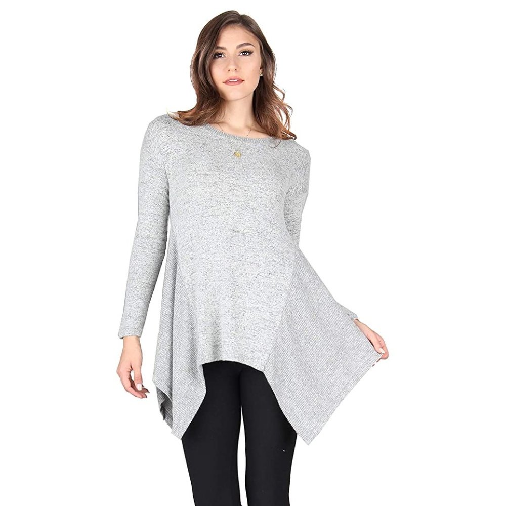 Lildy Women's Solid Shark-Bite Tunic - S/M